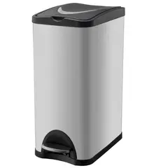 KLEINE WOLKE - Caneca Acero Inoxidable 15 Litros Plateado Con Pedal