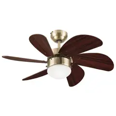 WESTINGHOUSE - Ventilador Turboswirl 76 Cm 1 Luz E27 Cafe