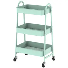undefined - Carro de Cocina con Ruedas Blanco