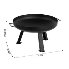 JUST HOME COLLECTION - Brasero Circular Acero Diámetro 60cm