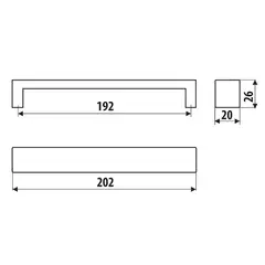 GAMET - Asa 192mm Aluminio Blanco Mate Ua59