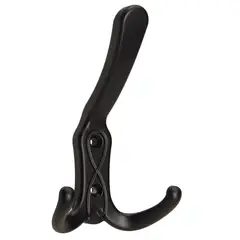 FIXSER - Colgador 3 Ganchos Zamak Negro Mate Wr43