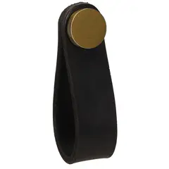 undefined - Pomo Piel Marron Boton Negro Gl24