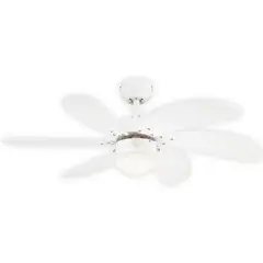 WESTINGHOUSE - Ventilador Turbomax 106 1 Luz E27 Blanco