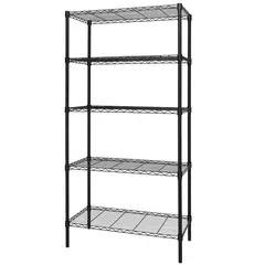 undefined - Estantería Metálica 5 Niveles 35x90x180cm Negro