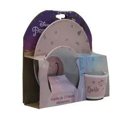 DISNEY - Vajilla 3 Piezas Desayuno Princesas Oro