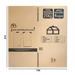 FIXSER - Caja Cartón C Largo36x Ancho36x Alto20cm