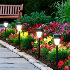 JUST HOME COLLECTION - Estaca Solar Carrera Luz Cálida Negra