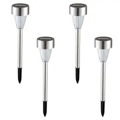 JUST HOME COLLECTION - Set de 4 Estaca Solar Round Plata