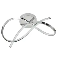 undefined - Lampara Techo Bombillo Led Olas Cromado