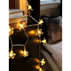 undefined - Guirnalda Luz Calida A Bateria Florcitas 10 Luces Ip20