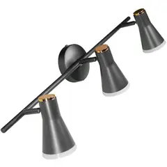 JUST HOME COLLECTION - Barra LED Pipa 3 Luces Luz Neutra Negro
