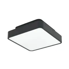JUST HOME COLLECTION - Plafón Exterior Cuadrado 2 Luces E27 Ip44 Negro