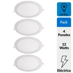 DAIRU - Panel LED Empotrable Redondo 840 Lúmenes 12w Luz Fría Certificado