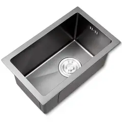 SENSI DACQUA - Lavaplatos Compacto Inoxidable Negro 26x43 Cm