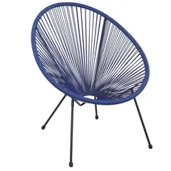 undefined - Silla Rattan Sintético Cozumel Acapulco Azul Just Home Collection