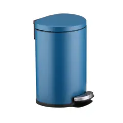 JUST HOME COLLECTION - Papelera de Baño 7 Litros Cierre Lento Azul Forma