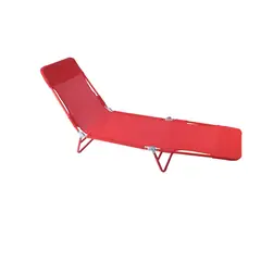 KLIMBER - Asoleadora Plegable Aluminio/Textil Rojo
