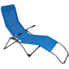 KLIMBER - Asoleadora Playa Plegable Metal Relax Azul