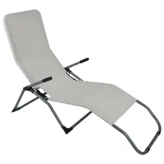 KLIMBER - Asoleadora Playa Plegable Metal Relax Gris