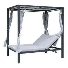 JUST HOME COLLECTION - Asoleadora con Techo Metal Santa Marta Gris