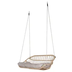 JUST HOME COLLECTION - Sillón Colgante 2 P Con Soporte Rattan Sintético Atenas