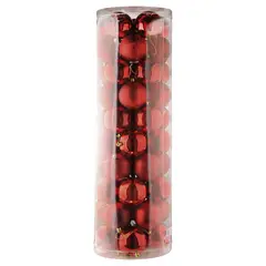 DEAR SANTA - Set de Bolas de Navidad 50 Unidades 6 cm Rojo