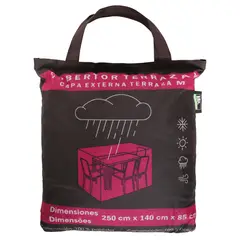 JUST HOME COLLECTION - Cobertor Juego Terraza de Poliéster M 250x140x85 cm