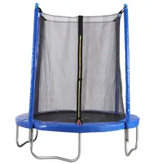 DO IT - Trampolín Cama Elástica Con Malla De Seguridad De 1.37 Metros Color Azul/Negro