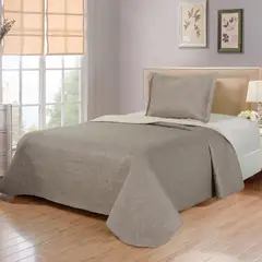 undefined - Quilt Bicolor Taupe/Beige Semidoble