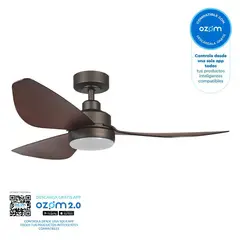 JUST HOME COLLECTION - Ventilador de Techo Decorativo con Luz Inteligente 3 Aspas
Led integrado Café oscuro con Control Remoto y Wifi