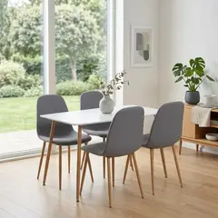 JUST HOME COLLECTION - Juego de Comedor 4 Puestos New Scandia