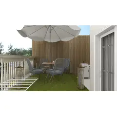 undefined - Panel Ranurado 3D Exterior Café Claro 22x290x2.6cm Holztek