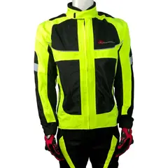 AUTOSTYLE - CHAQUETA MOTO NEGRA/VERDE L