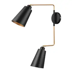 JUST HOME COLLECTION - Aplique Duo Light 2 Luces E27 Negro