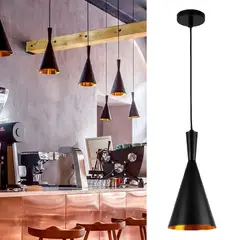 JUST HOME COLLECTION - Lámpara Colgante Tiru 1 Luz E27 Negro