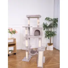 PETIZOOS - Gimnasio Para Gato Gris 159x77x48.5cm