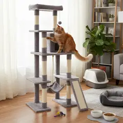 PETIZOOS - Gimnasio Para Gato Gris 159x77x48.5cm