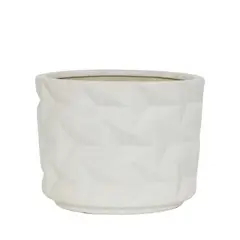 undefined - Matera Cerámica Cilíndrico Mikonos 26x22cm Blanco