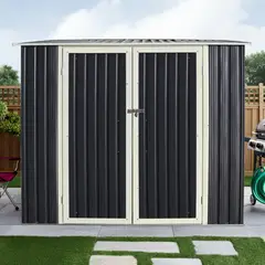 ERGO - Caseta Bodega Jardín Metal 1.49x2.22x1.94 Metros Negro