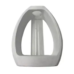 HOMY - Florero Tipo Huevo Blanco 18cm