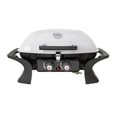 MR BEEF - Asador A Gas Portatil2 Quemadores Con Tapa 50X38Cm