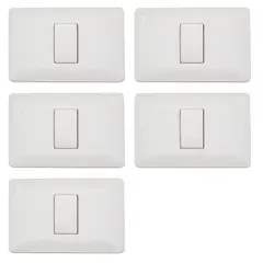 KARSON - Propack Interruptor Sencillo 5 Unds Lynx Blanco