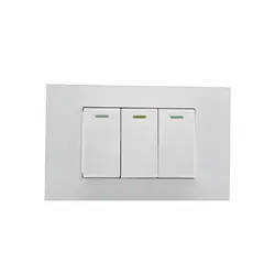 HALUX - Interruptor Triple Conmutable Polaris Blanco