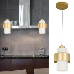 JUST HOME COLLECTION - Lámpara Colgante Naples 1 Luz E27 Dorado