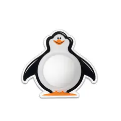 INOFIX - Tope Pared Adhesivo Pinguino Blanco