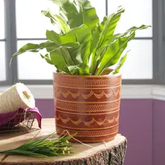 DISTRIRAQUIRA - Matera Arcilla Cilíndrica Ladrillada 24x24x24cm Terracota