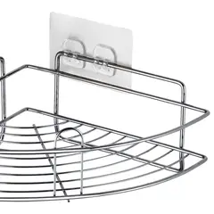 SENSI DACQUA - Canasta Esquina Adhesiva Baño Inoxidable