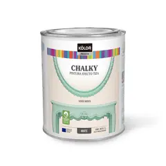 KOLOR - Pintura Efecto Tiza Chalky Brush Verde Menta Mate 1Litro