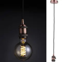 JUST HOME COLLECTION - Lámpara Colgante Metal 1 Luz E27 Cobre